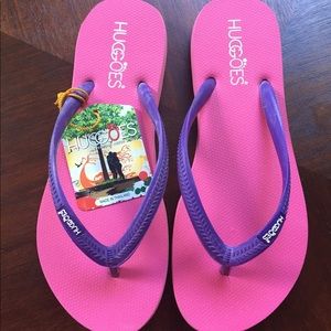 Huggoes 100% rubber flip flops from Thailand NWT